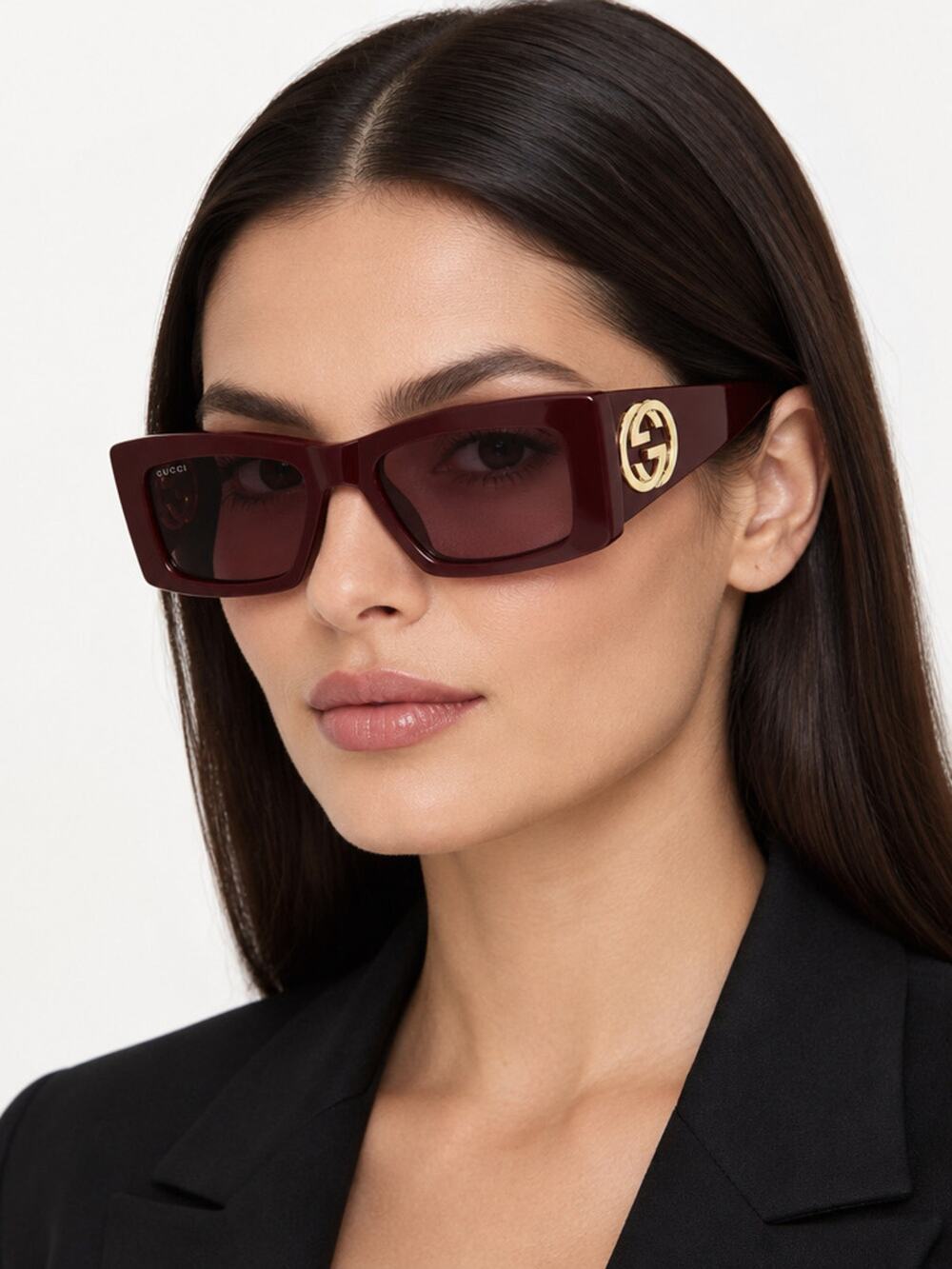NEW Gucci GG1842S 005 Burgundy Sunglasses Authentic